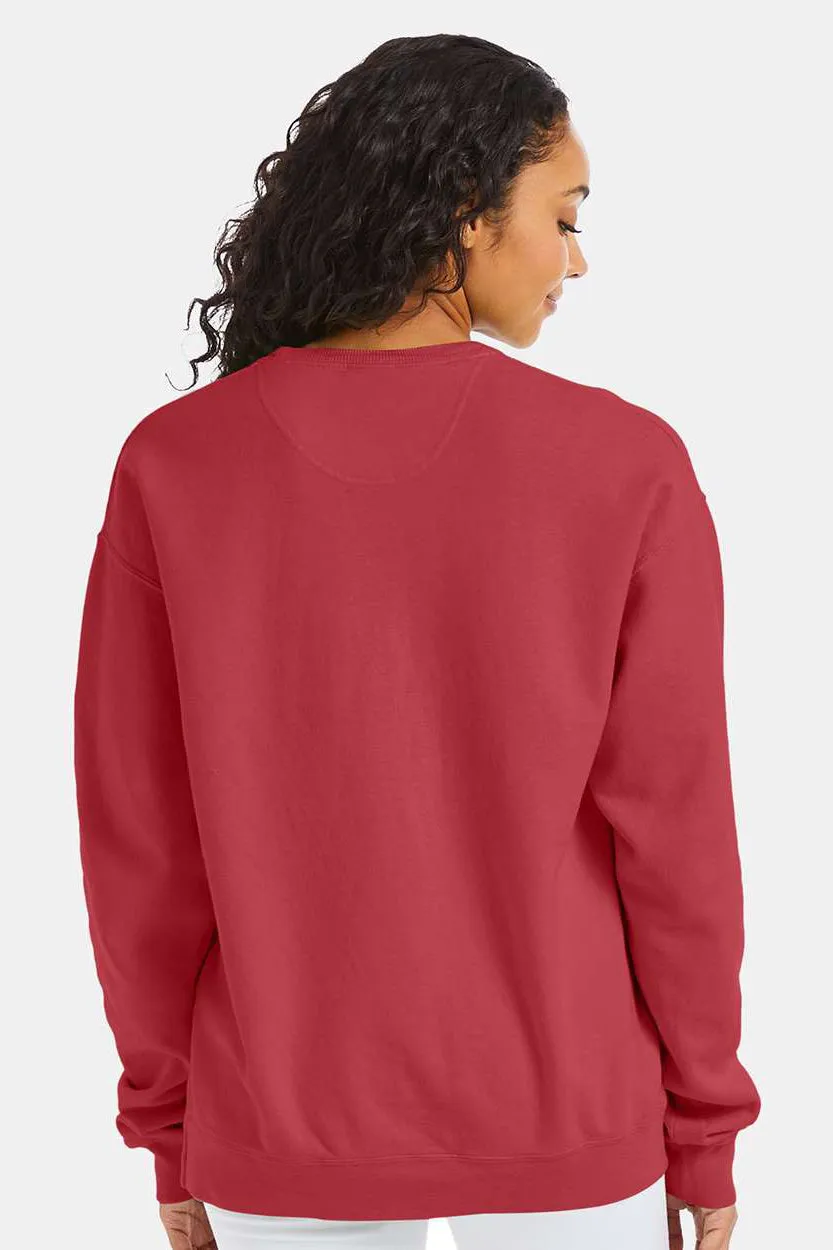 ComfortWash By Hanes Mens Crewneck Sweatshirt - Crimson Fall Red
