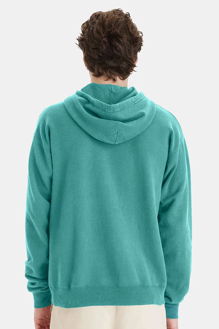 ComfortWash By Hanes Mens Hooded Sweatshirt Hoodie w/ Pouch Pocket - Spanish Moss Green