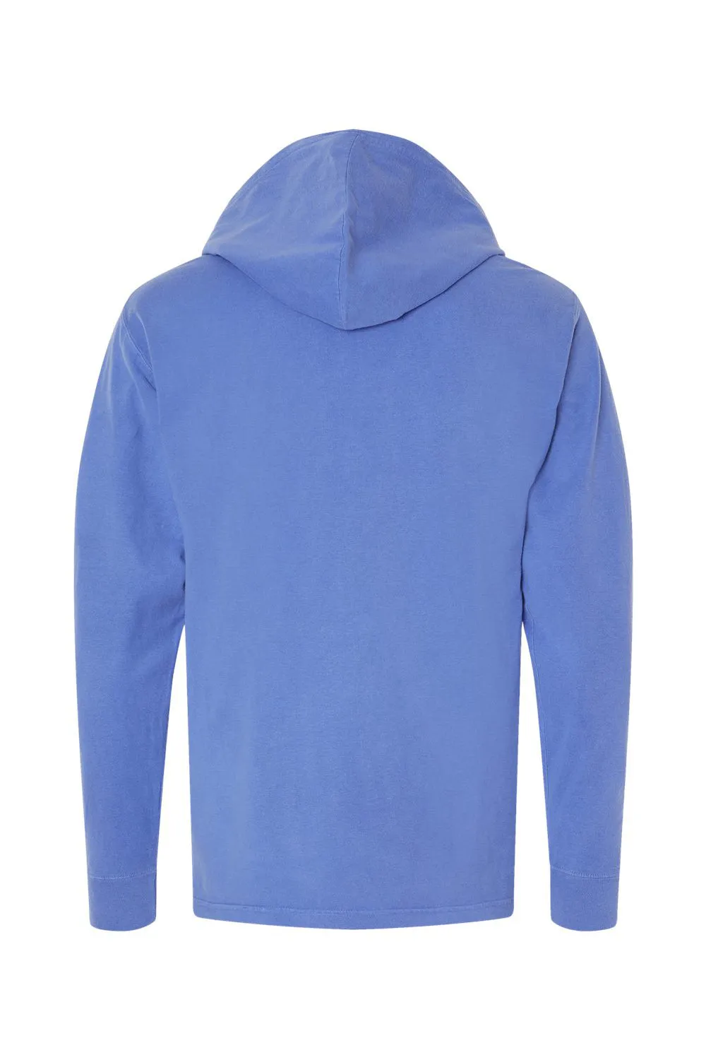 ComfortWash By Hanes Mens Jersey Long Sleeve Hooded T-Shirt Hoodie - Deep Forte Blue
