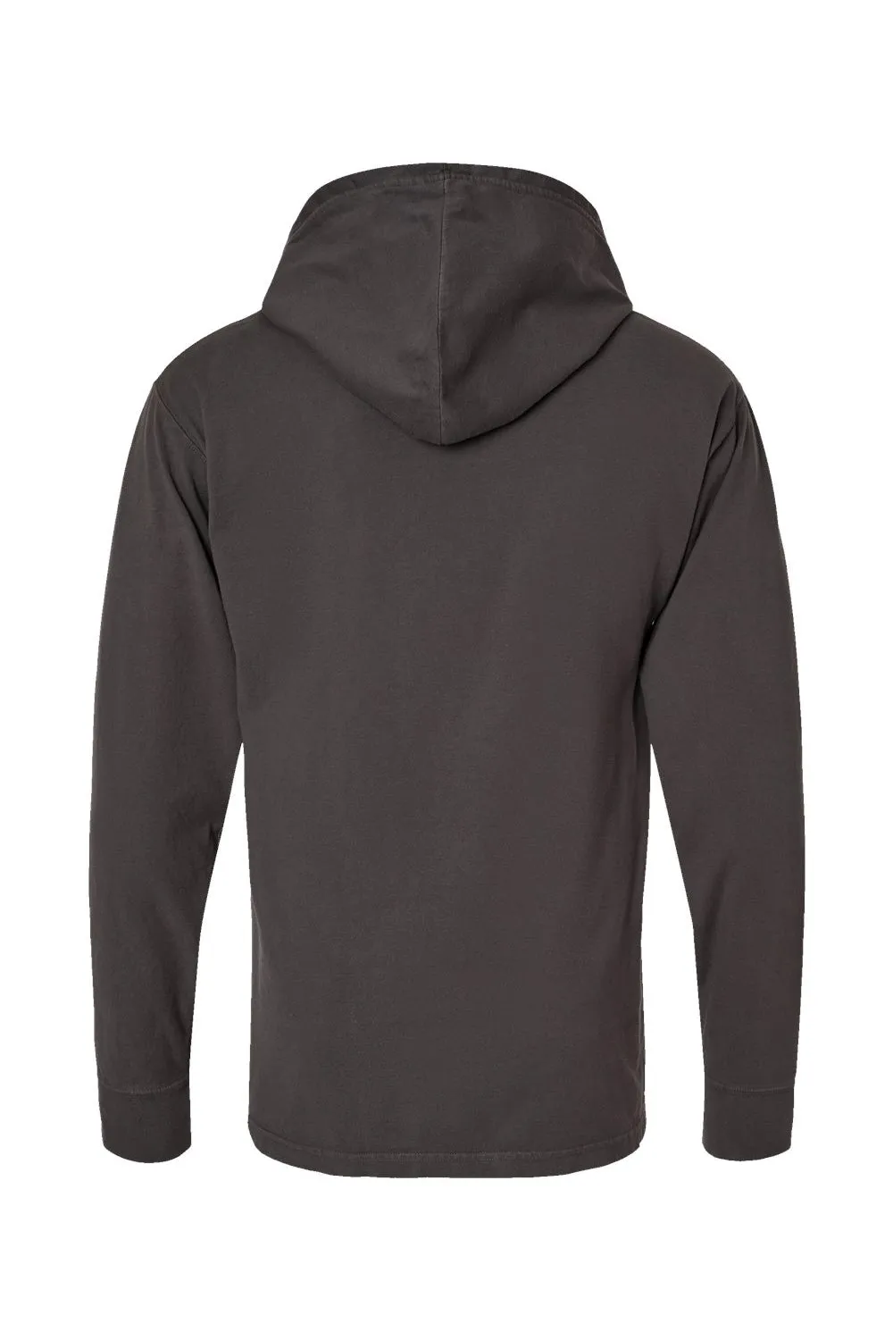 ComfortWash By Hanes Mens Jersey Long Sleeve Hooded T-Shirt Hoodie - Railroad Grey