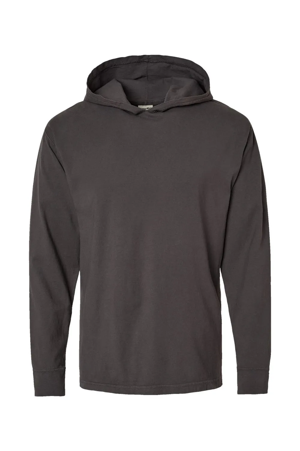 ComfortWash By Hanes Mens Jersey Long Sleeve Hooded T-Shirt Hoodie - Railroad Grey