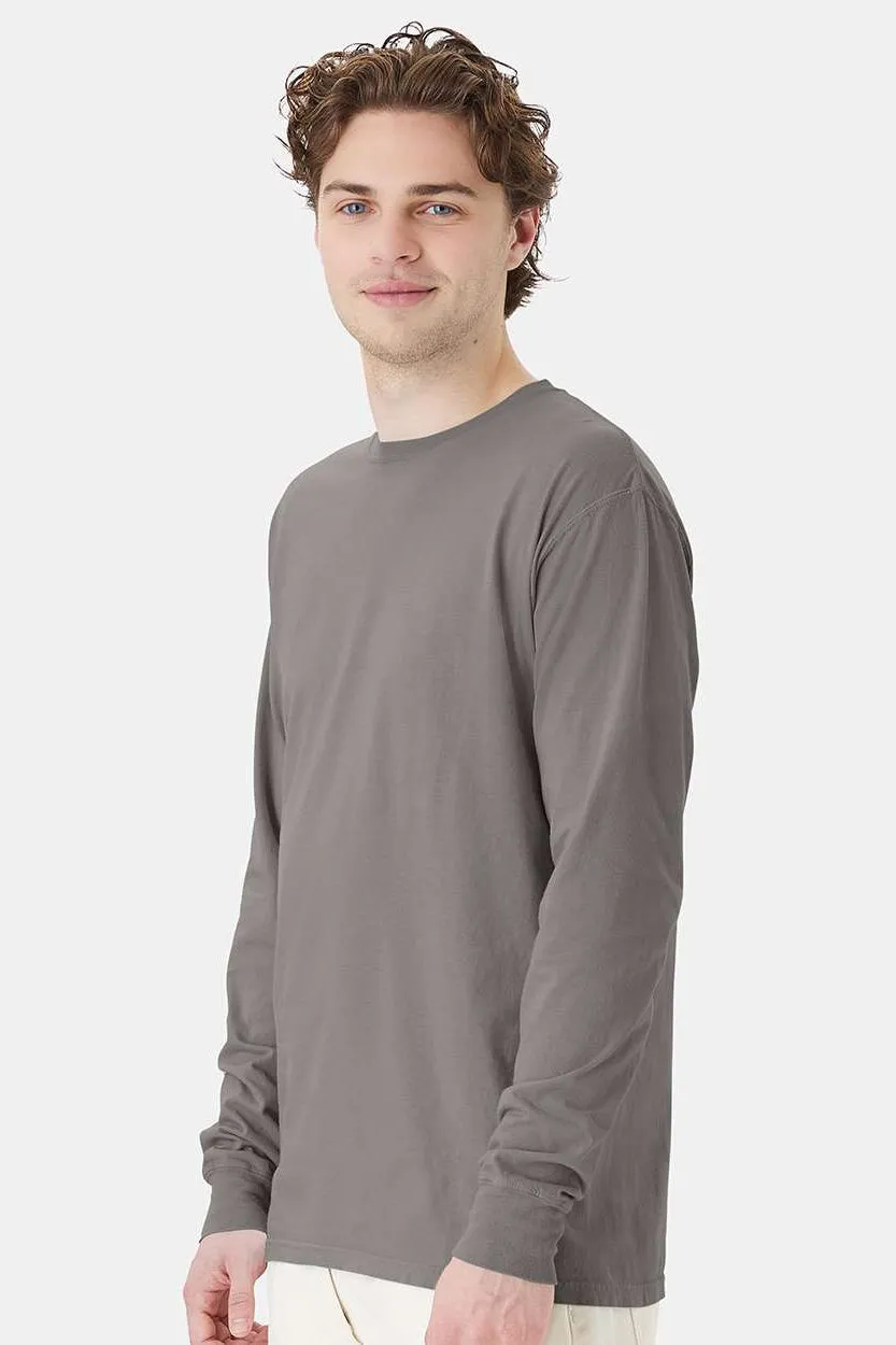 ComfortWash By Hanes Mens Long Sleeve Crewneck T-Shirt - Concrete Grey