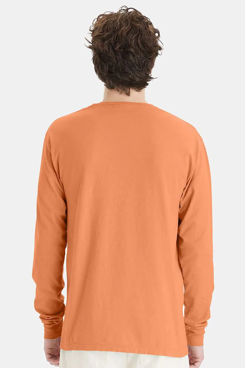 ComfortWash By Hanes Mens Long Sleeve Crewneck T-Shirt - Horizon Orange