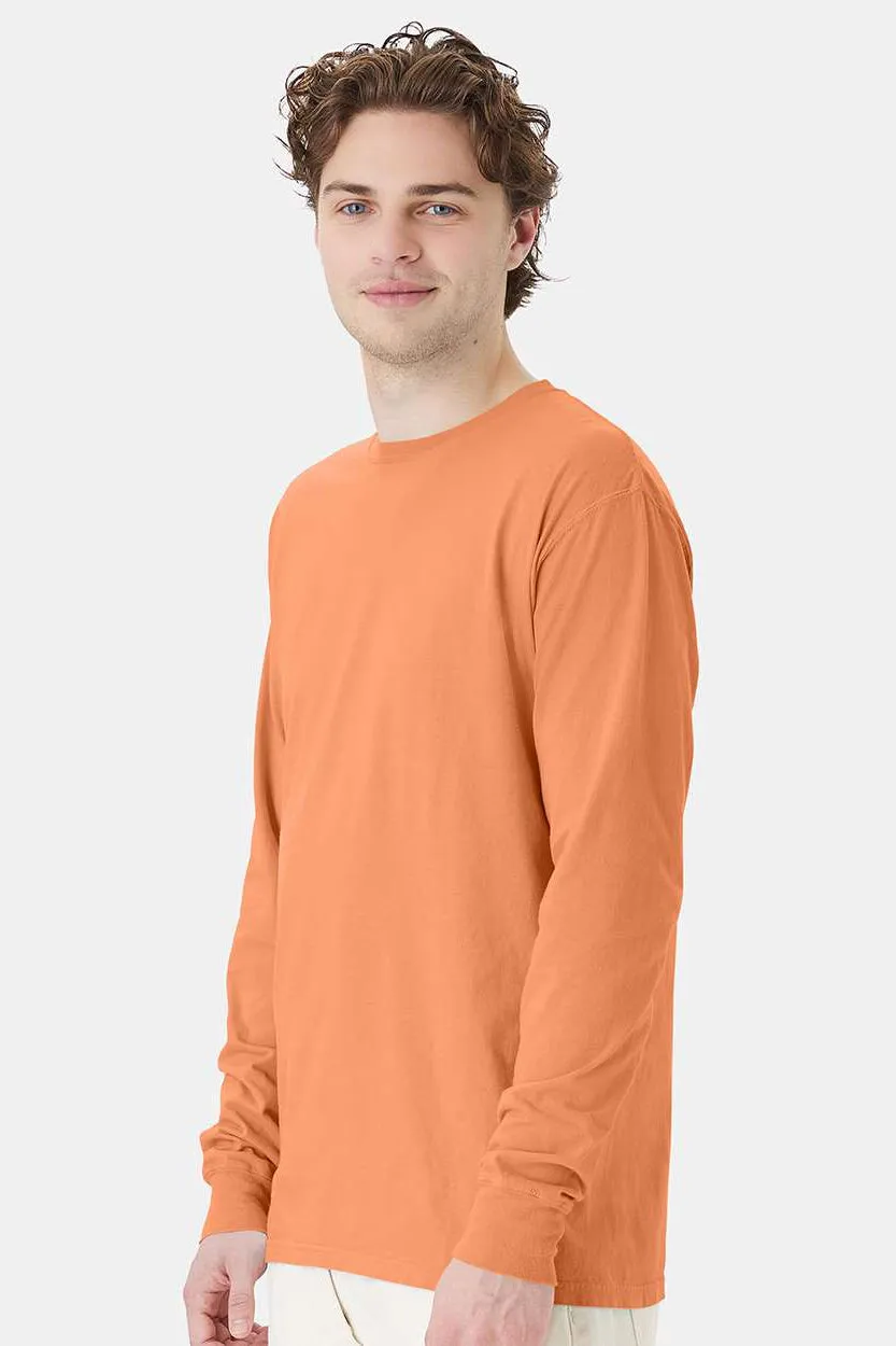 ComfortWash By Hanes Mens Long Sleeve Crewneck T-Shirt - Horizon Orange