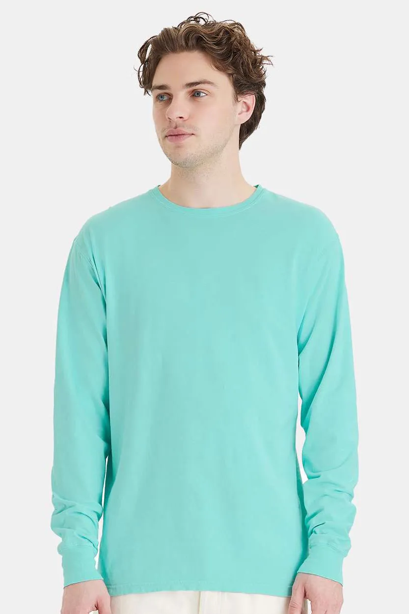 ComfortWash By Hanes Mens Long Sleeve Crewneck T-Shirt - Mint Green
