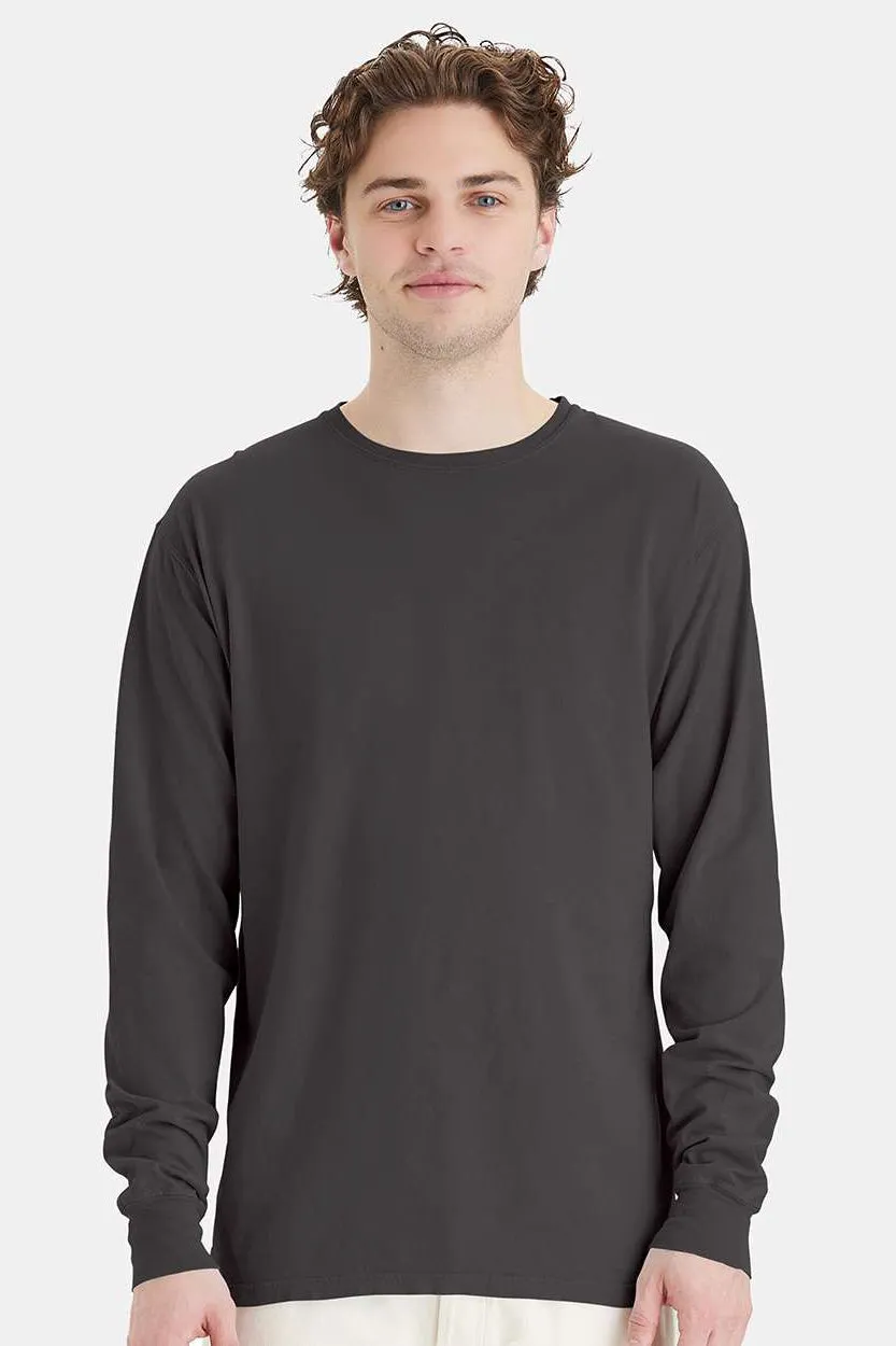 ComfortWash By Hanes Mens Long Sleeve Crewneck T-Shirt - Railroad Grey