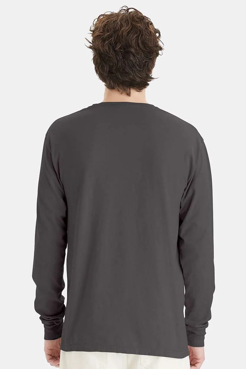 ComfortWash By Hanes Mens Long Sleeve Crewneck T-Shirt - Railroad Grey