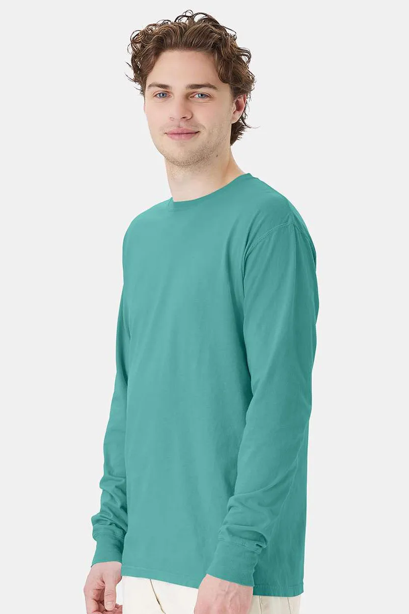 ComfortWash By Hanes Mens Long Sleeve Crewneck T-Shirt - Spanish Moss Green