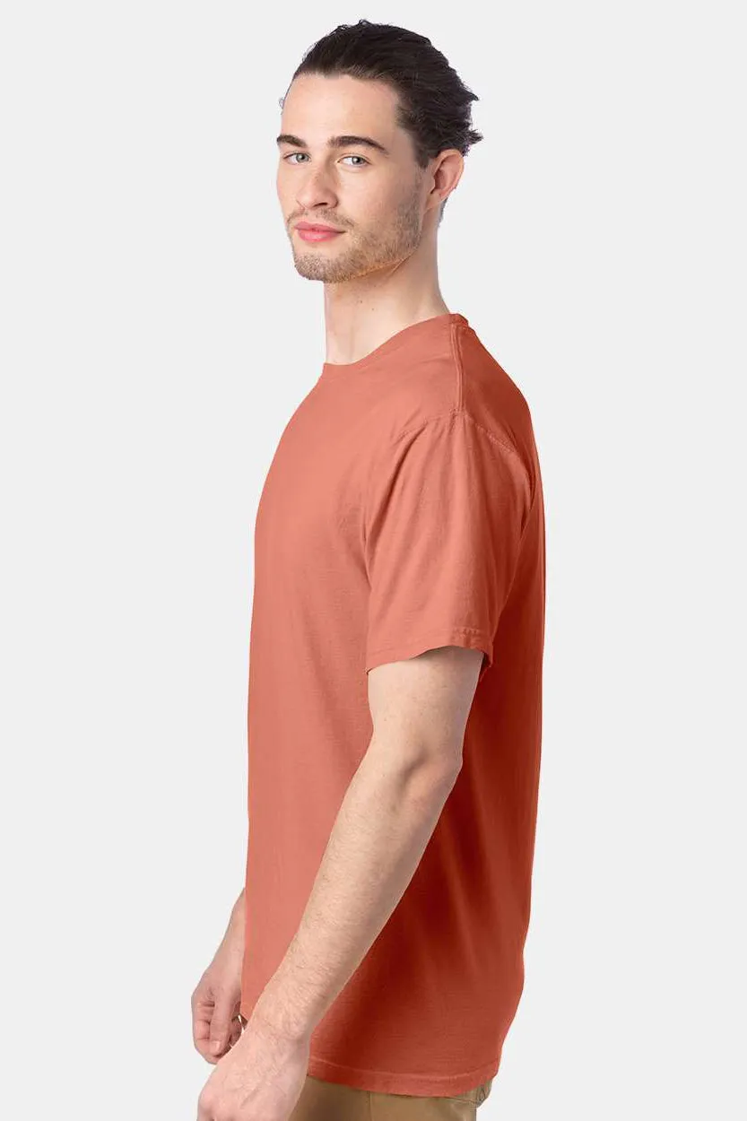ComfortWash By Hanes Mens Short Sleeve Crewneck T-Shirt - Clay Red