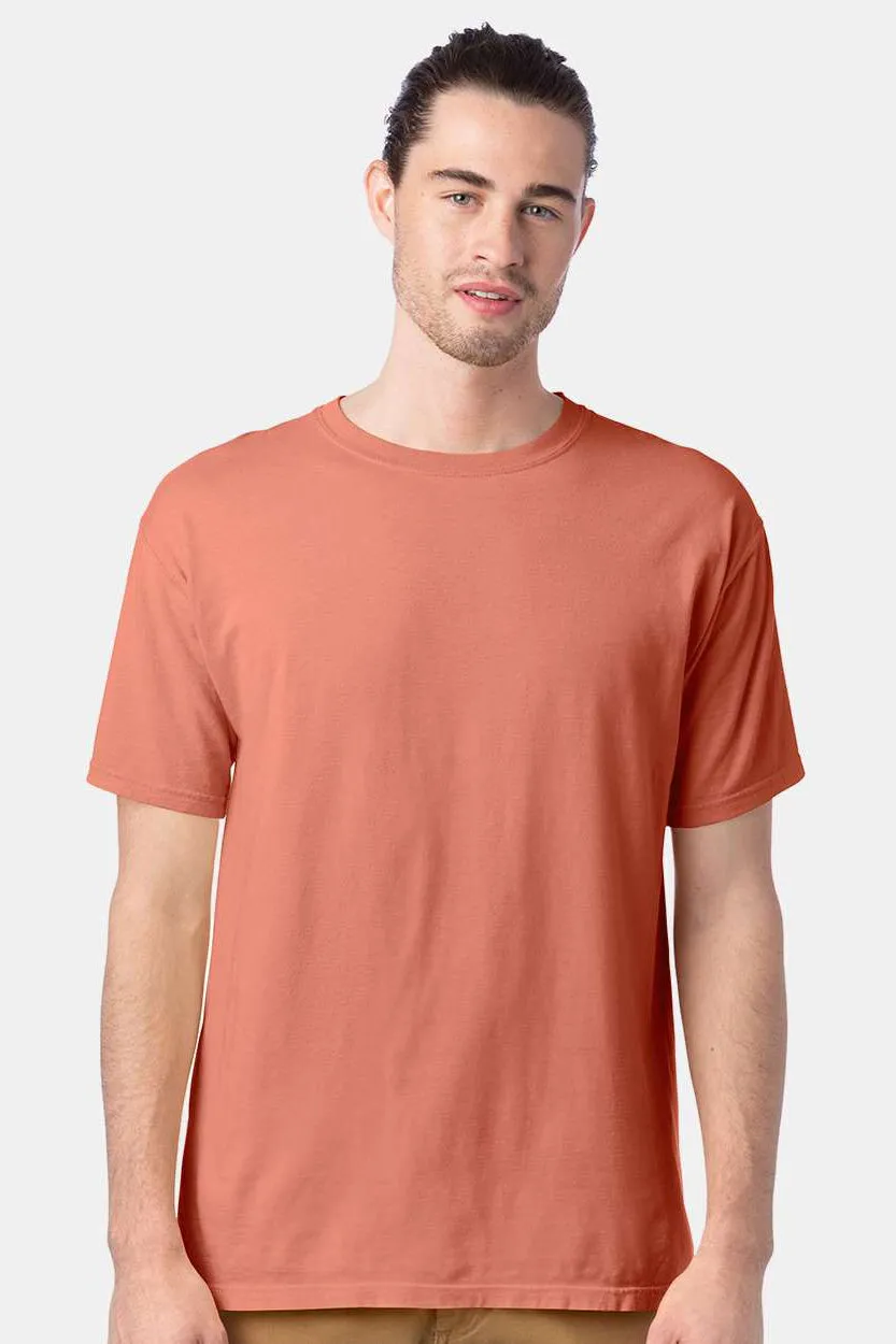 ComfortWash By Hanes Mens Short Sleeve Crewneck T-Shirt - Clay Red