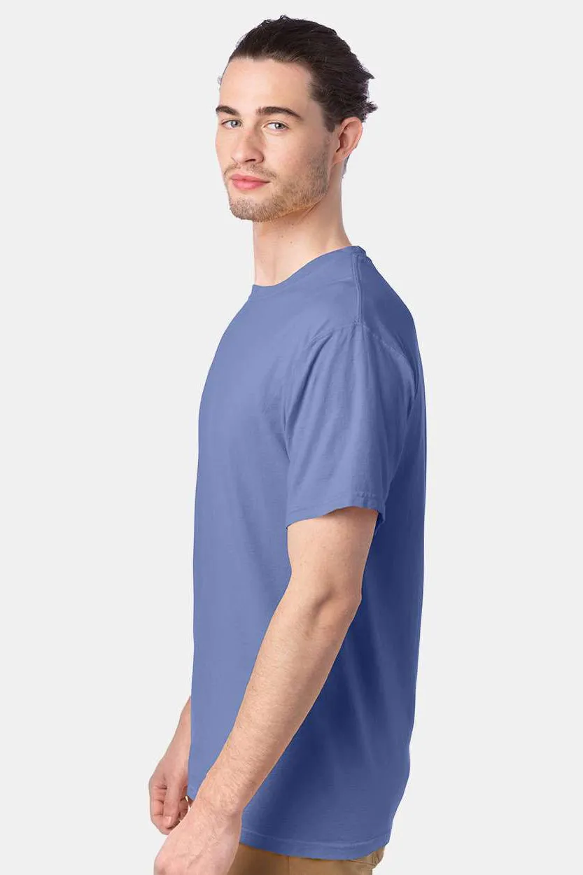 ComfortWash By Hanes Mens Short Sleeve Crewneck T-Shirt - Frontier Blue