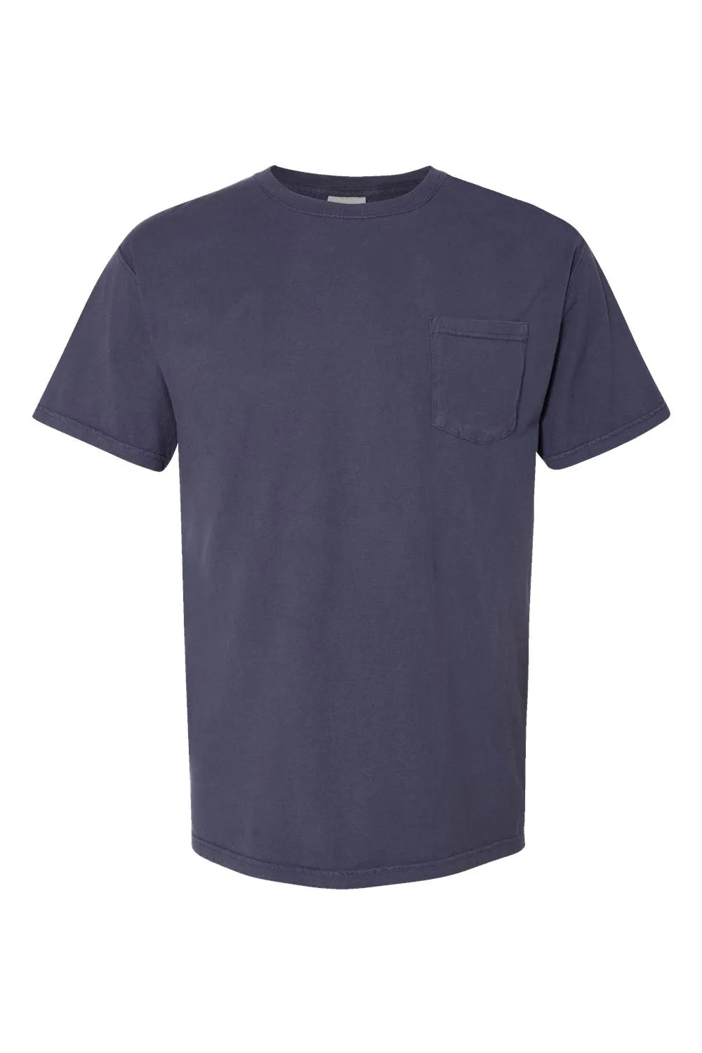ComfortWash By Hanes Mens Short Sleeve Crewneck T-Shirt w/ Pocket - Anchor Slate Blue