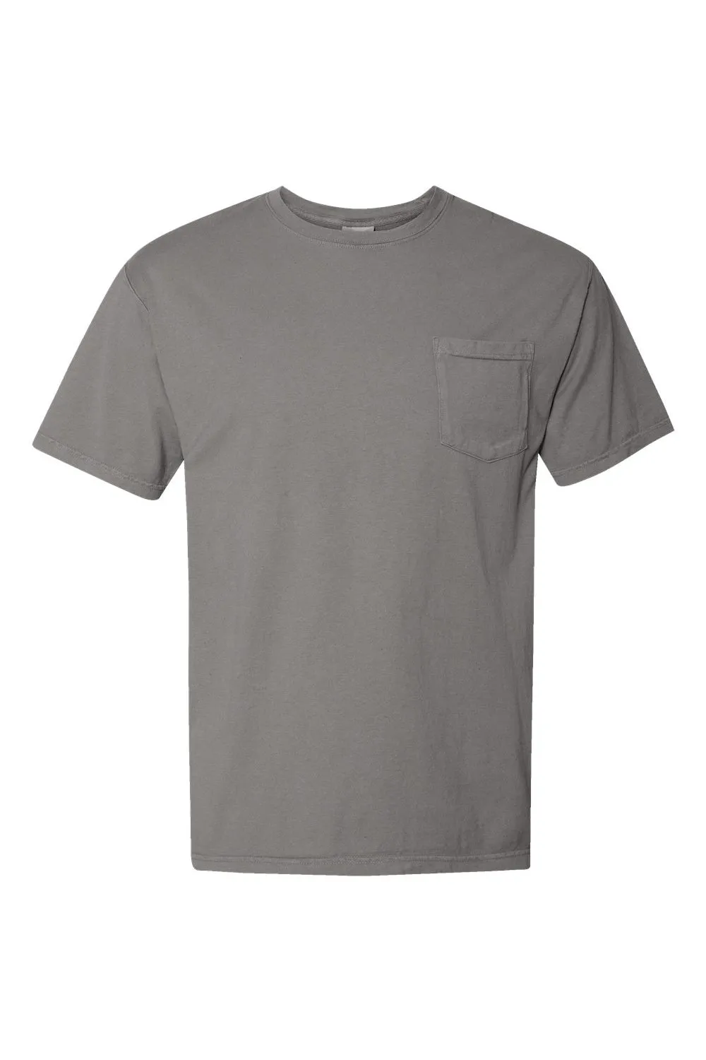 ComfortWash By Hanes Mens Short Sleeve Crewneck T-Shirt w/ Pocket - Concrete Grey
