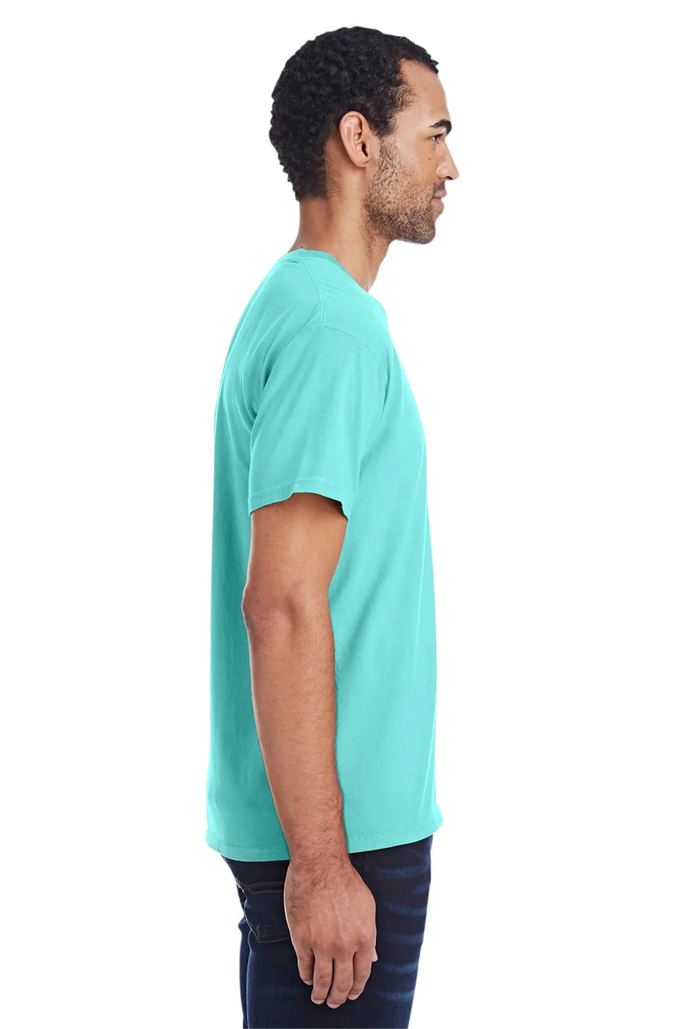 ComfortWash By Hanes Mens Short Sleeve Crewneck T-Shirt w/ Pocket - Mint Green