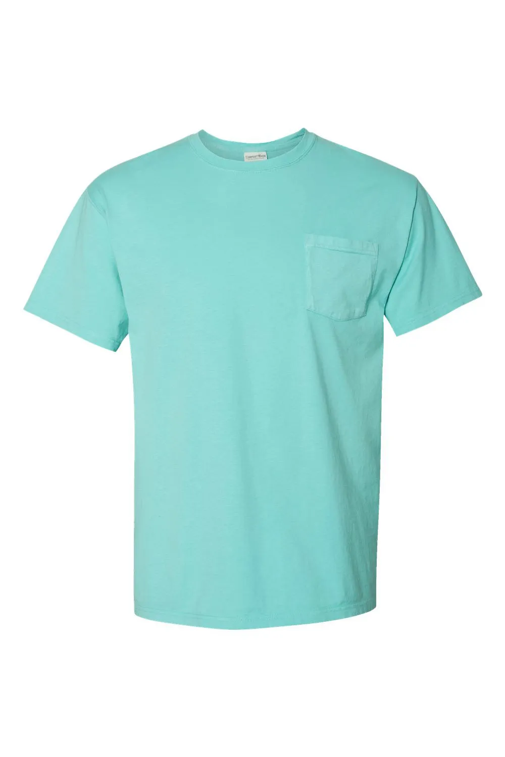 ComfortWash By Hanes Mens Short Sleeve Crewneck T-Shirt w/ Pocket - Mint Green