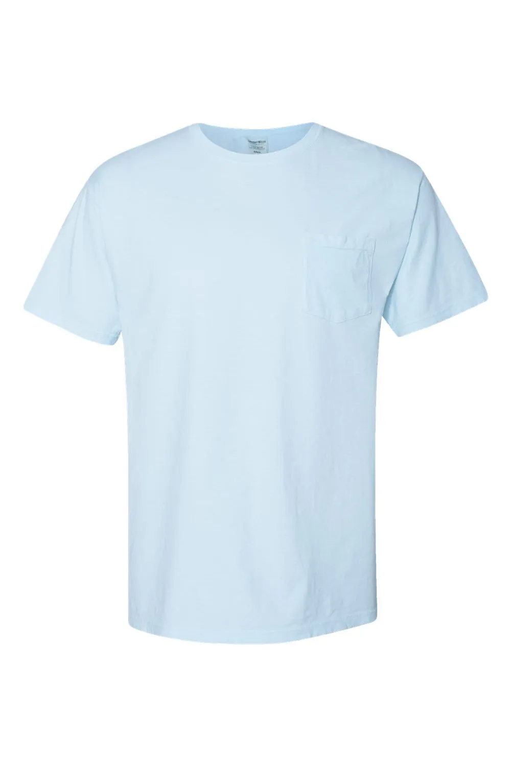 ComfortWash By Hanes Mens Short Sleeve Crewneck T-Shirt w/ Pocket - Soothing Blue