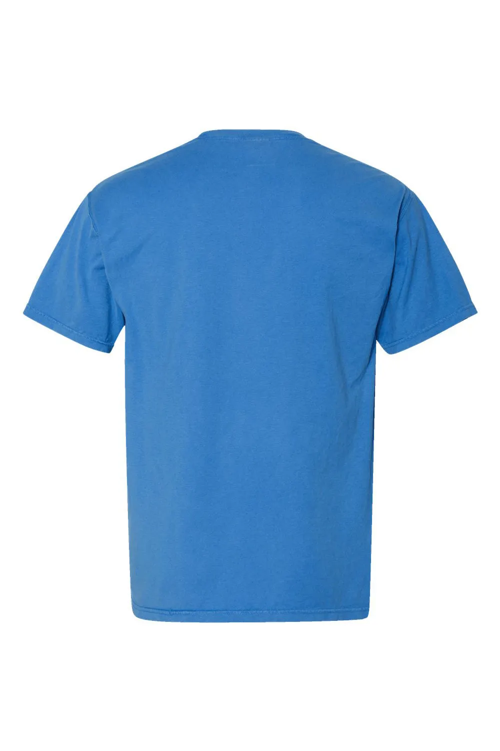 ComfortWash By Hanes Mens Short Sleeve Crewneck T-Shirt w/ Pocket - Summer Sky Blue