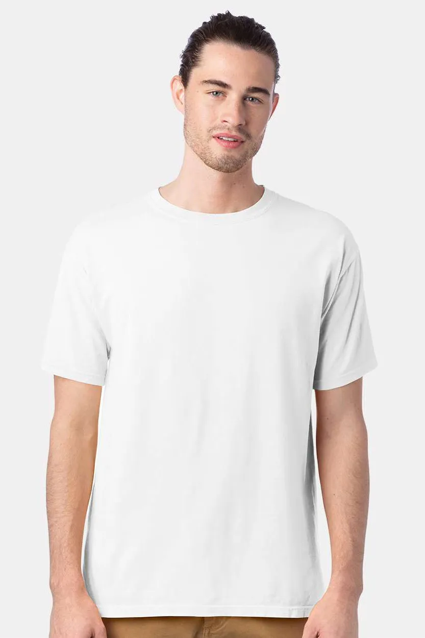 ComfortWash By Hanes Mens Short Sleeve Crewneck T-Shirt - White