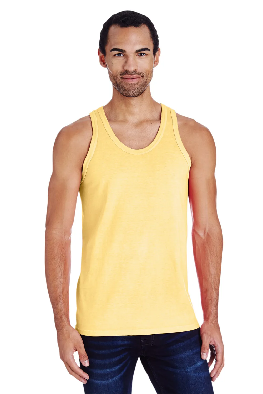 ComfortWash By Hanes Mens Tank Top - Summer Squash Yellow