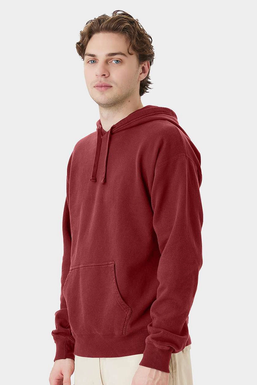 ComfortWash By Hanes Mens Hooded Sweatshirt Hoodie w/ Pouch Pocket - Cayenne Red