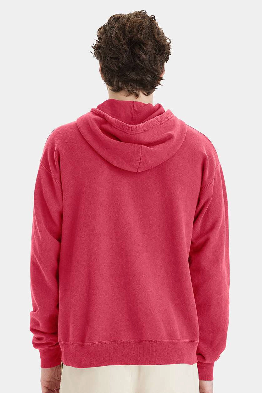 ComfortWash By Hanes Mens Hooded Sweatshirt Hoodie w/ Pouch Pocket - Crimson Fall Red