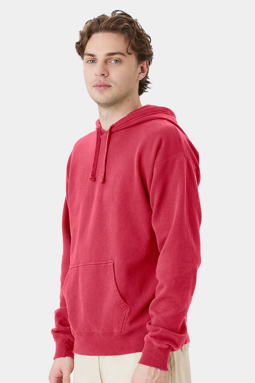 ComfortWash By Hanes Mens Hooded Sweatshirt Hoodie w/ Pouch Pocket - Crimson Fall Red