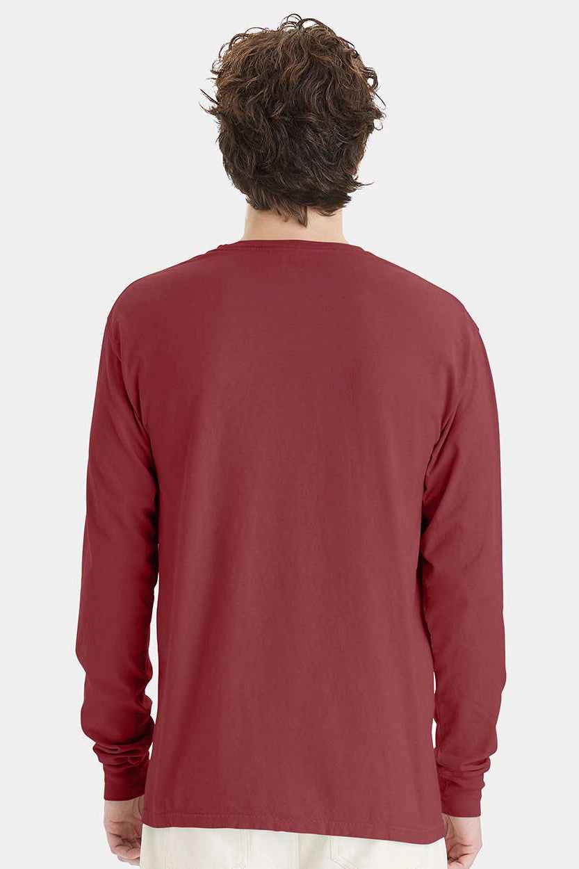 ComfortWash By Hanes Mens Long Sleeve Crewneck T-Shirt - Cayenne Red