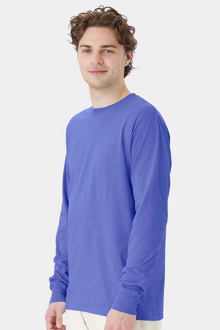 ComfortWash By Hanes Mens Long Sleeve Crewneck T-Shirt - Deep Forte Purple