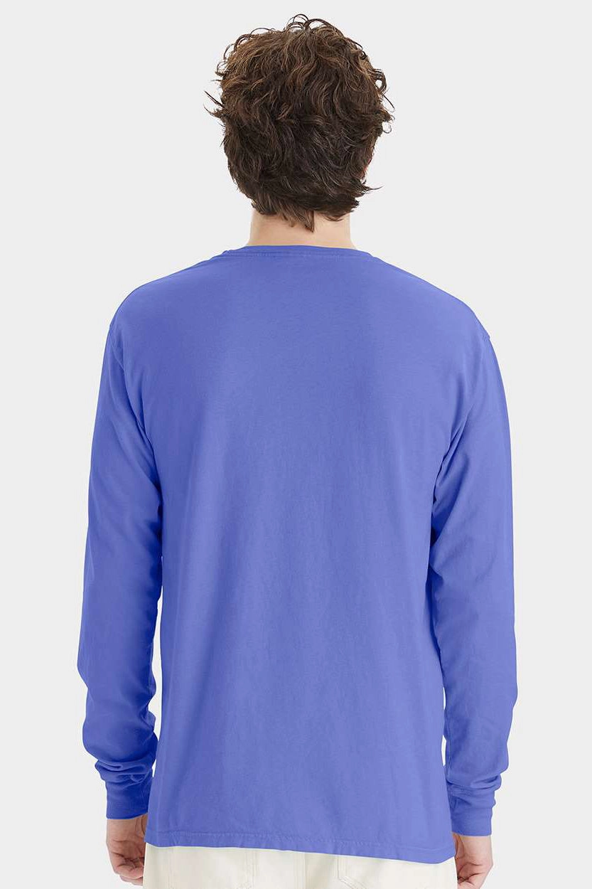 ComfortWash By Hanes Mens Long Sleeve Crewneck T-Shirt - Deep Forte Purple