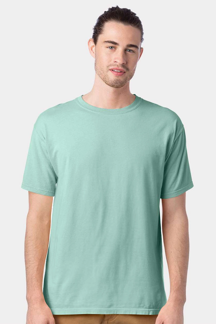 ComfortWash By Hanes Mens Short Sleeve Crewneck T-Shirt - Honeydew Green