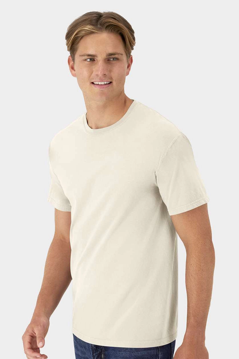 ComfortWash By Hanes Mens Short Sleeve Crewneck T-Shirt - Parchment