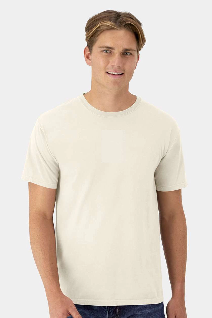ComfortWash By Hanes Mens Short Sleeve Crewneck T-Shirt - Parchment