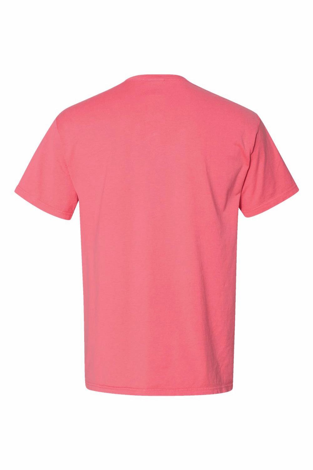 ComfortWash By Hanes Mens Short Sleeve Crewneck T-Shirt w/ Pocket - Coral Craze Pink