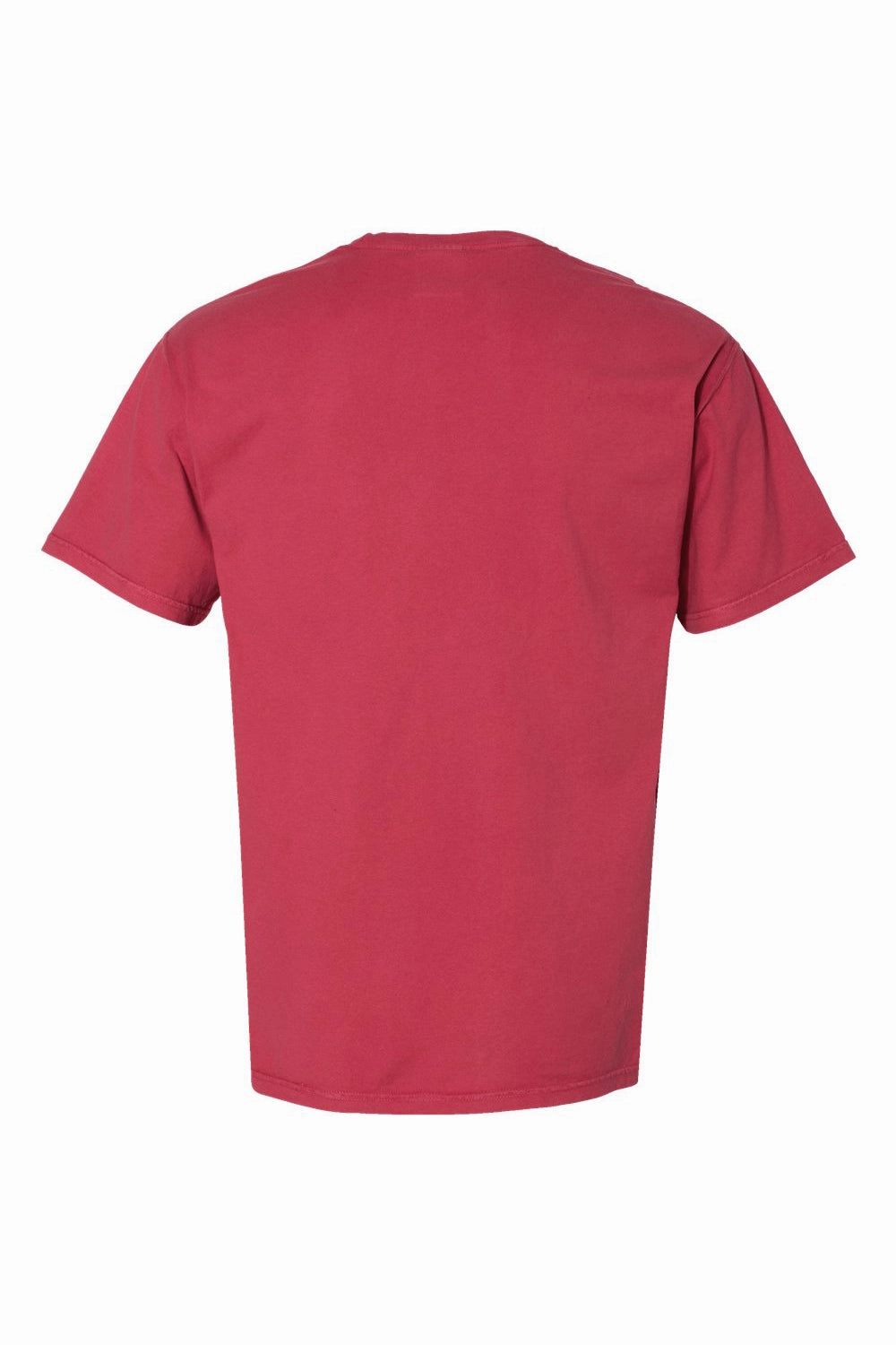 ComfortWash By Hanes Mens Short Sleeve Crewneck T-Shirt w/ Pocket - Crimson Fall