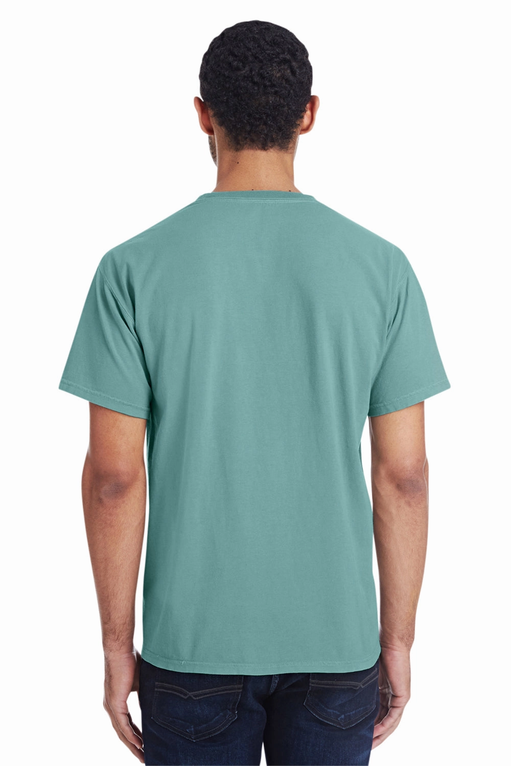 ComfortWash By Hanes Mens Short Sleeve Crewneck T-Shirt w/ Pocket - Cypress Green