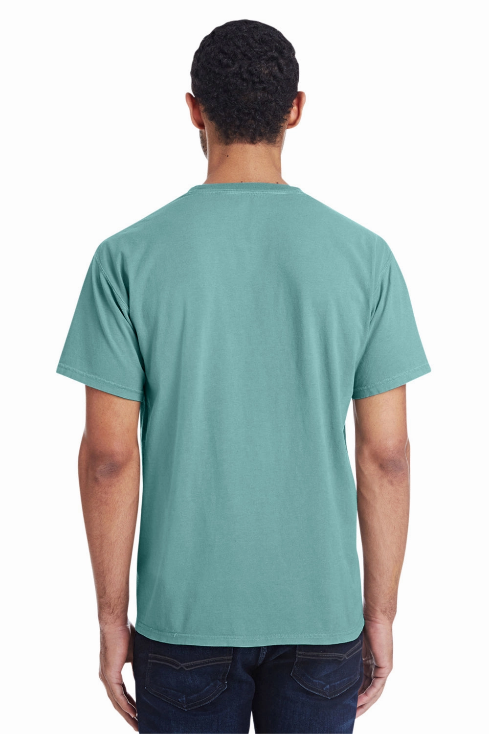 ComfortWash By Hanes Mens Short Sleeve Crewneck T-Shirt w/ Pocket - Spanish Moss Green