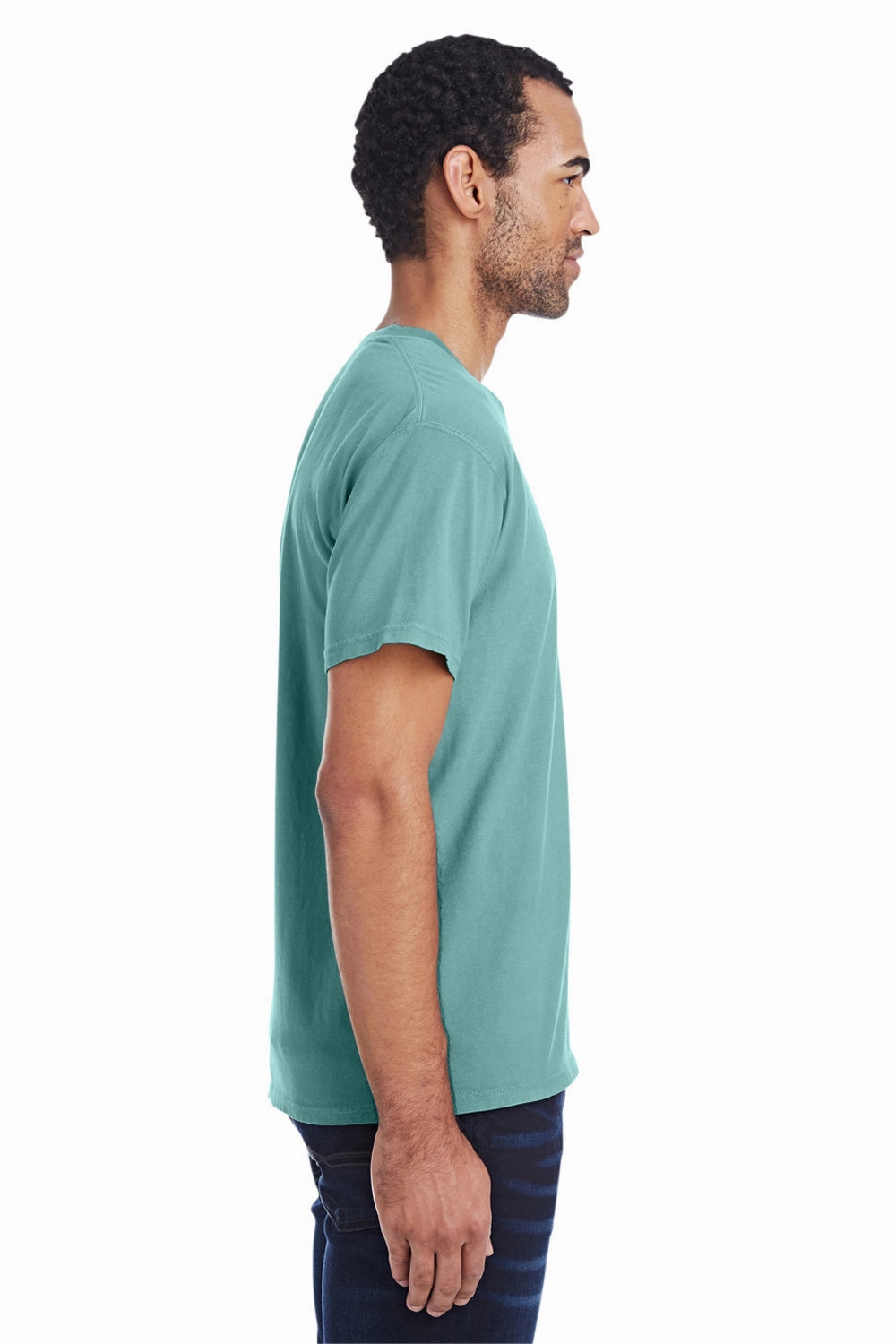 ComfortWash By Hanes Mens Short Sleeve Crewneck T-Shirt w/ Pocket - Spanish Moss Green