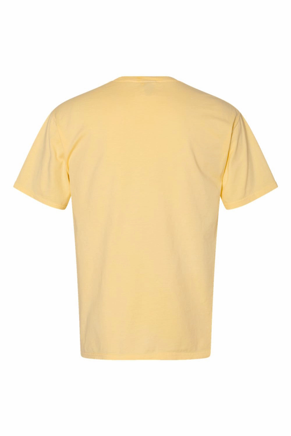 ComfortWash By Hanes Mens Short Sleeve Crewneck T-Shirt w/ Pocket - Summer Squash Yellow
