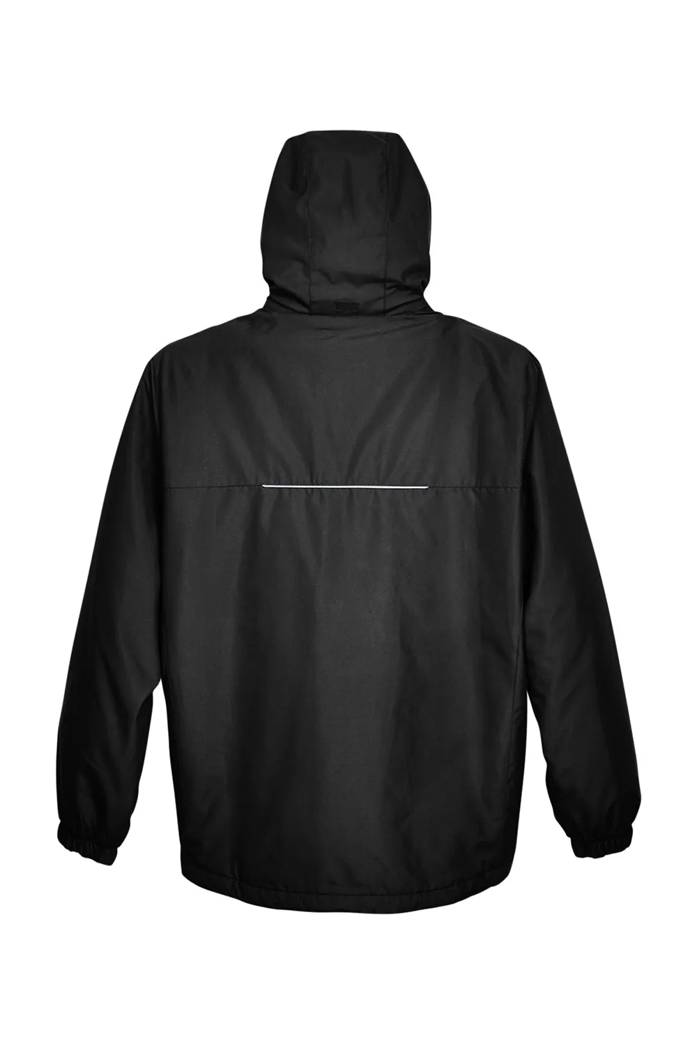 Core 365 Mens Brisk Full Zip Hooded Jacket - Black