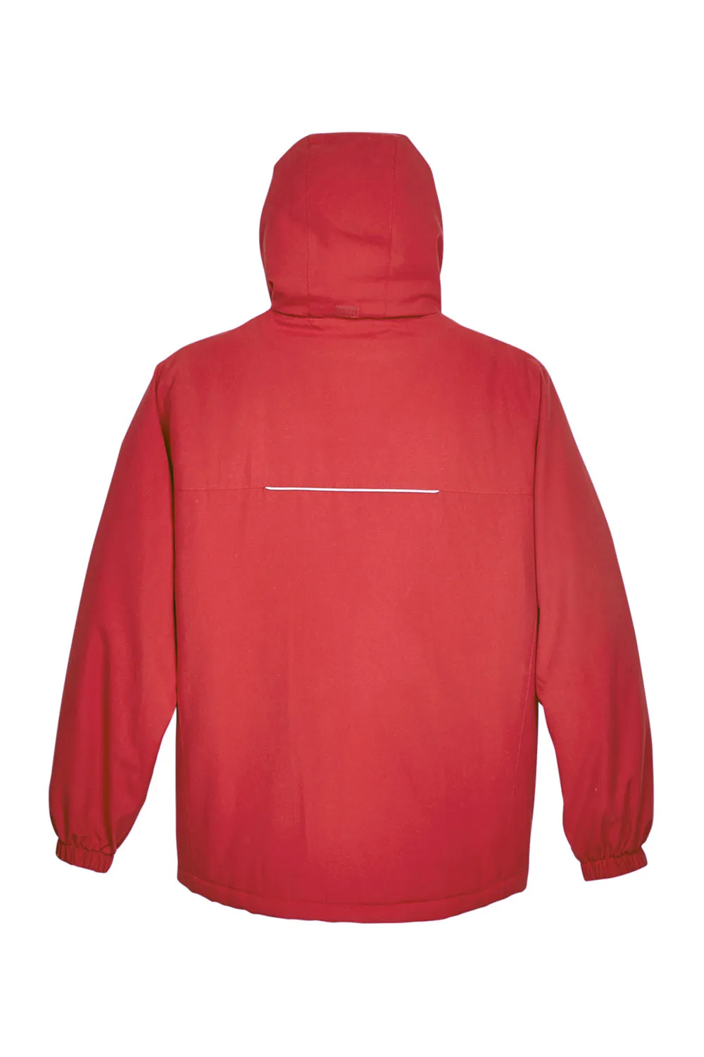 Core 365 Mens Brisk Full Zip Hooded Jacket - Classic Red