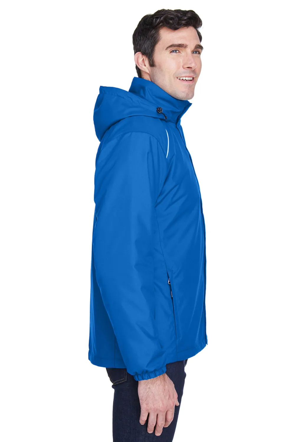 Core 365 Mens Brisk Full Zip Hooded Jacket - True Royal Blue