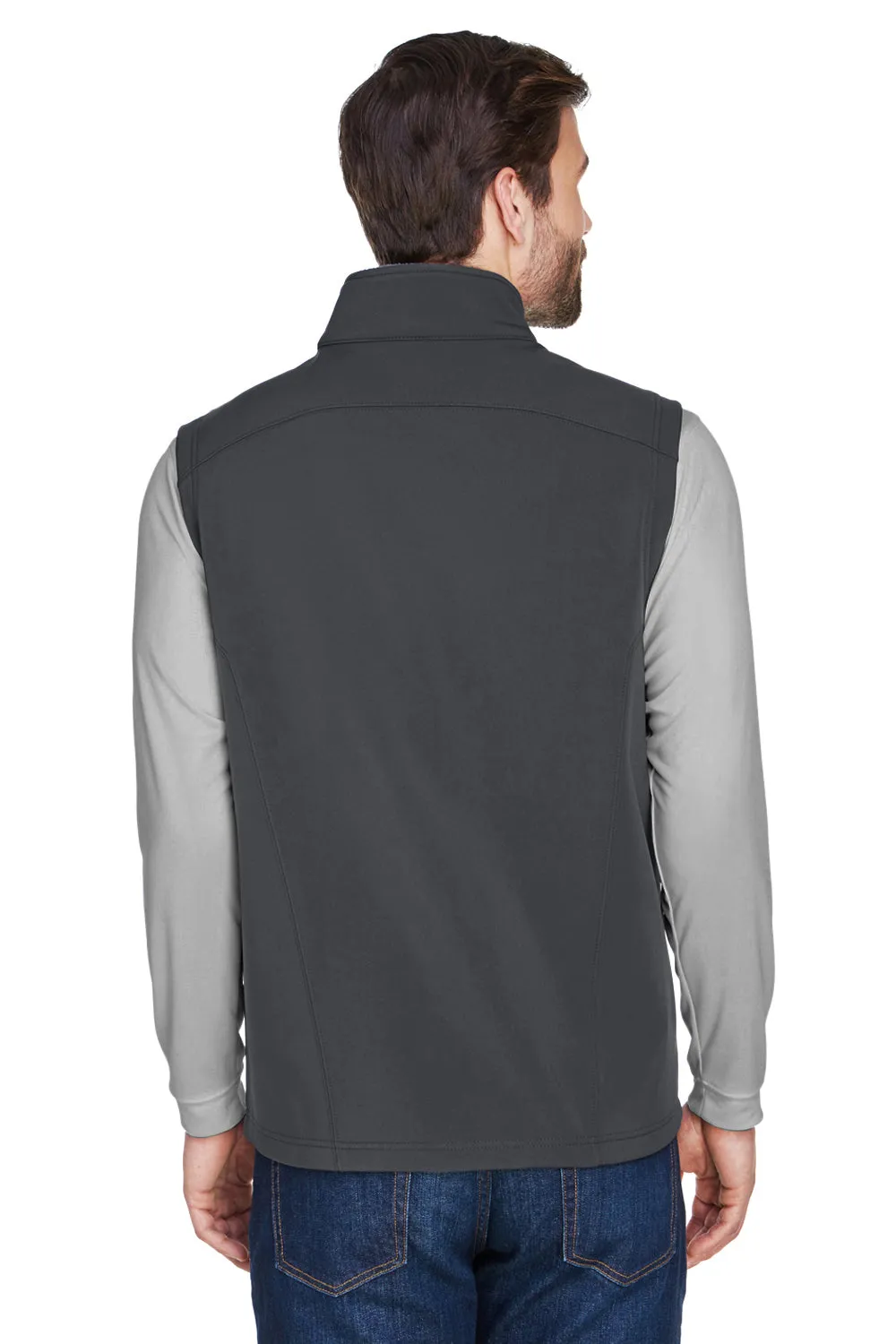 Core 365 Mens Cruise Water Resistant Full Zip Fleece Vest - Carbon Grey