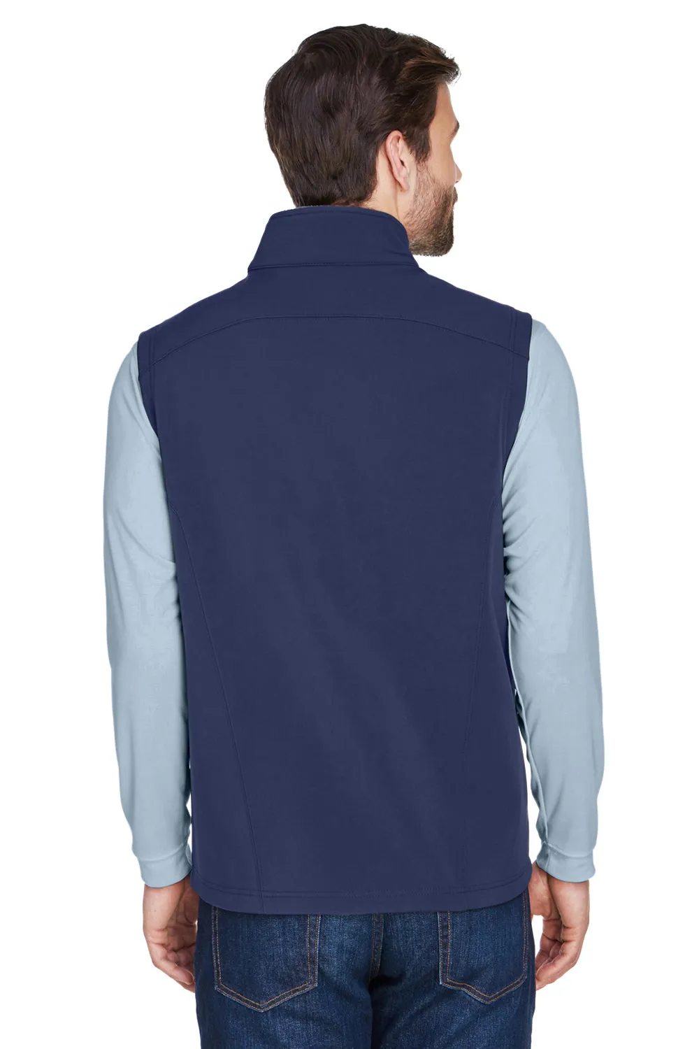 Core 365 Mens Cruise Water Resistant Full Zip Fleece Vest - Classic Navy Blue