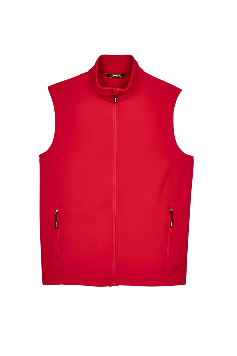 Core 365 Mens Cruise Water Resistant Full Zip Fleece Vest - Classic Red