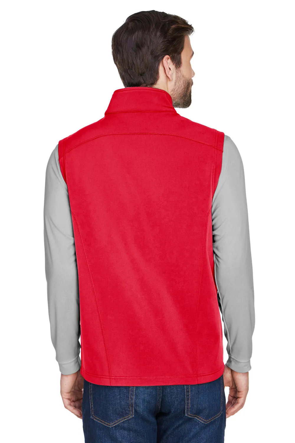 Core 365 Mens Cruise Water Resistant Full Zip Fleece Vest - Classic Red