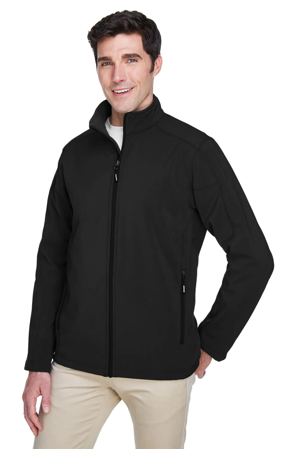 Core 365 Mens Cruise Water Resistant Full Zip Jacket - Black