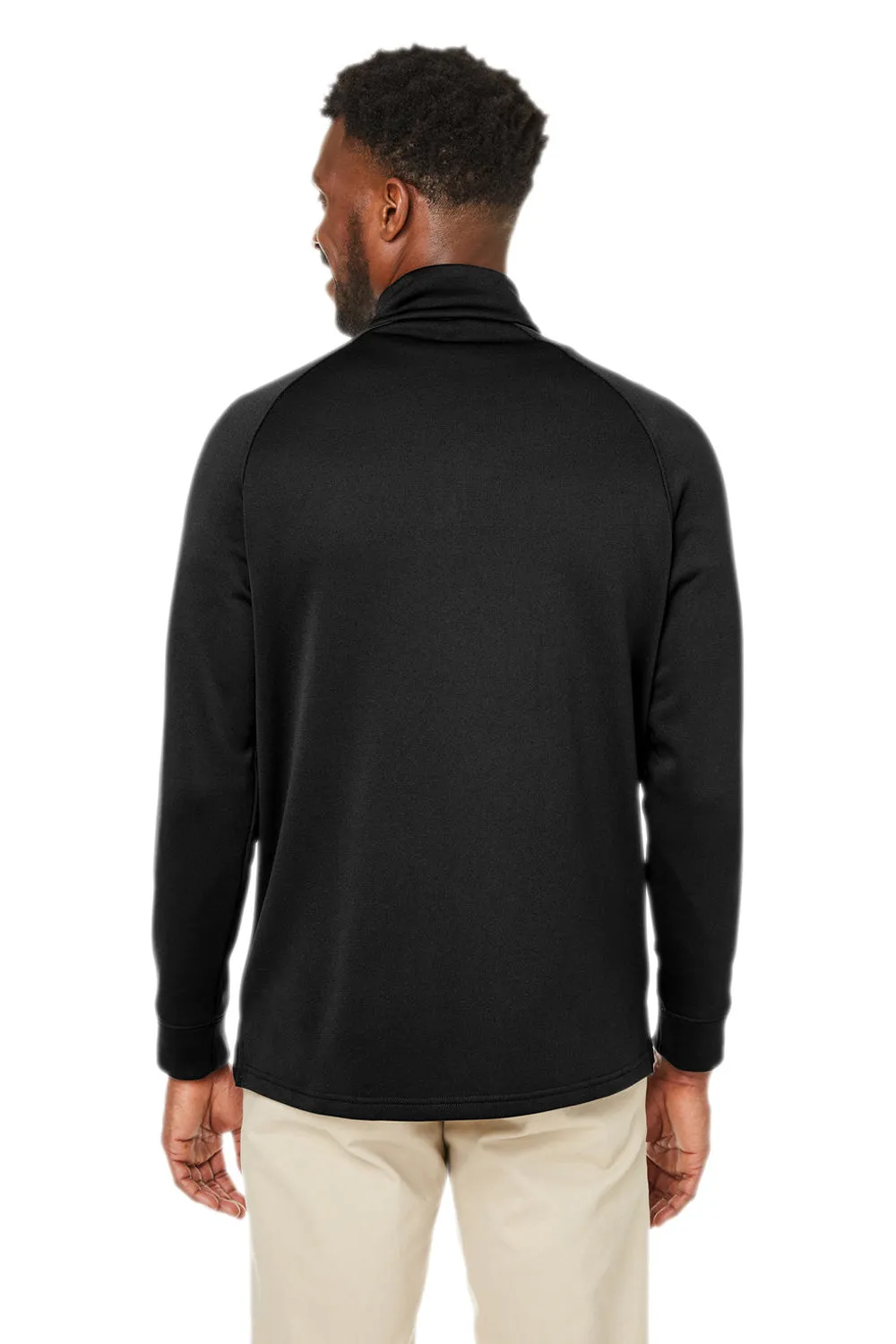 Core 365 Mens Fusion ChromaSoft Anti Static Fleece 1/4 Zip Sweatshirt w/ Pocket - Black