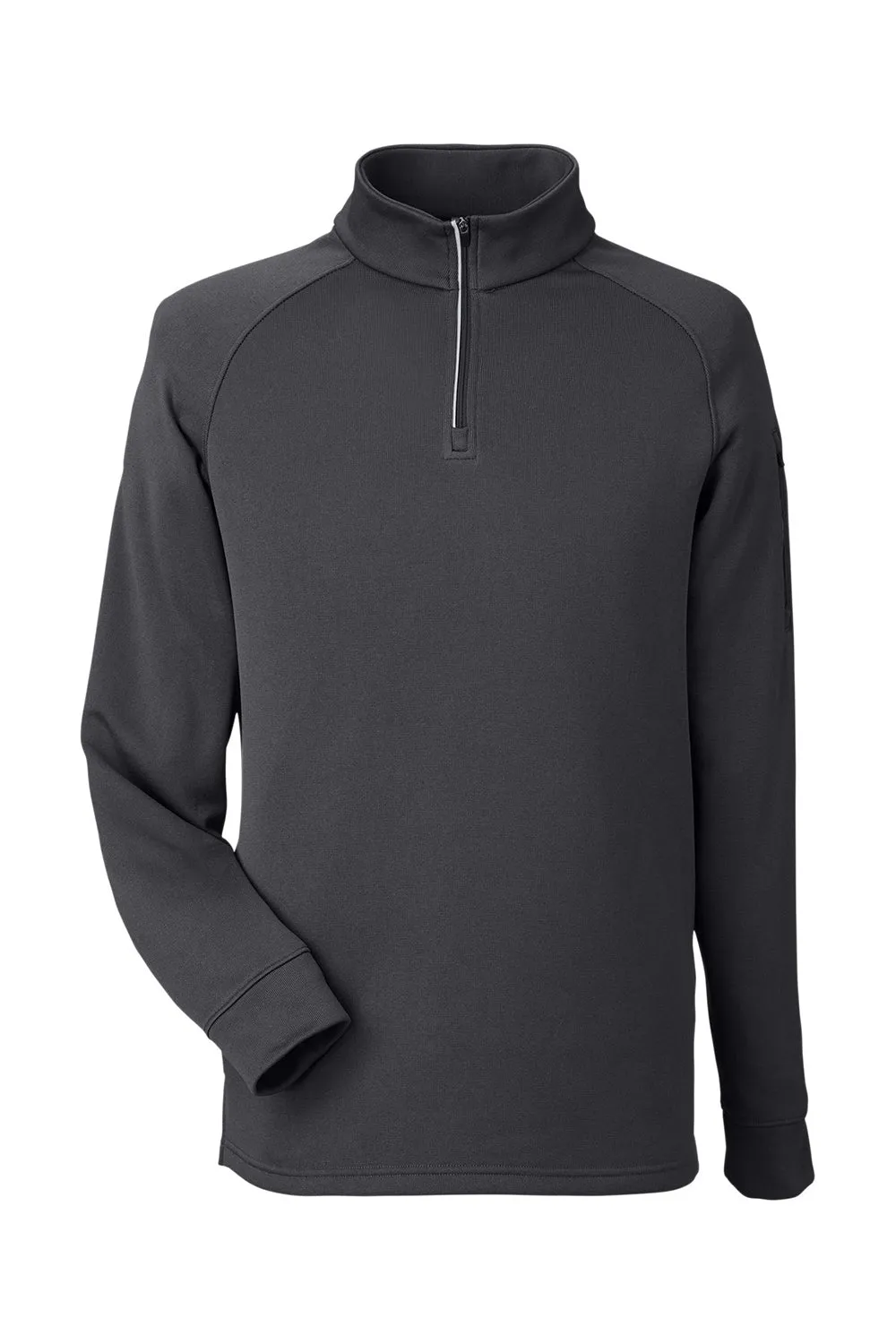 Core 365 Mens Fusion ChromaSoft Anti Static Fleece 1/4 Zip Sweatshirt w/ Pocket - Carbon Grey