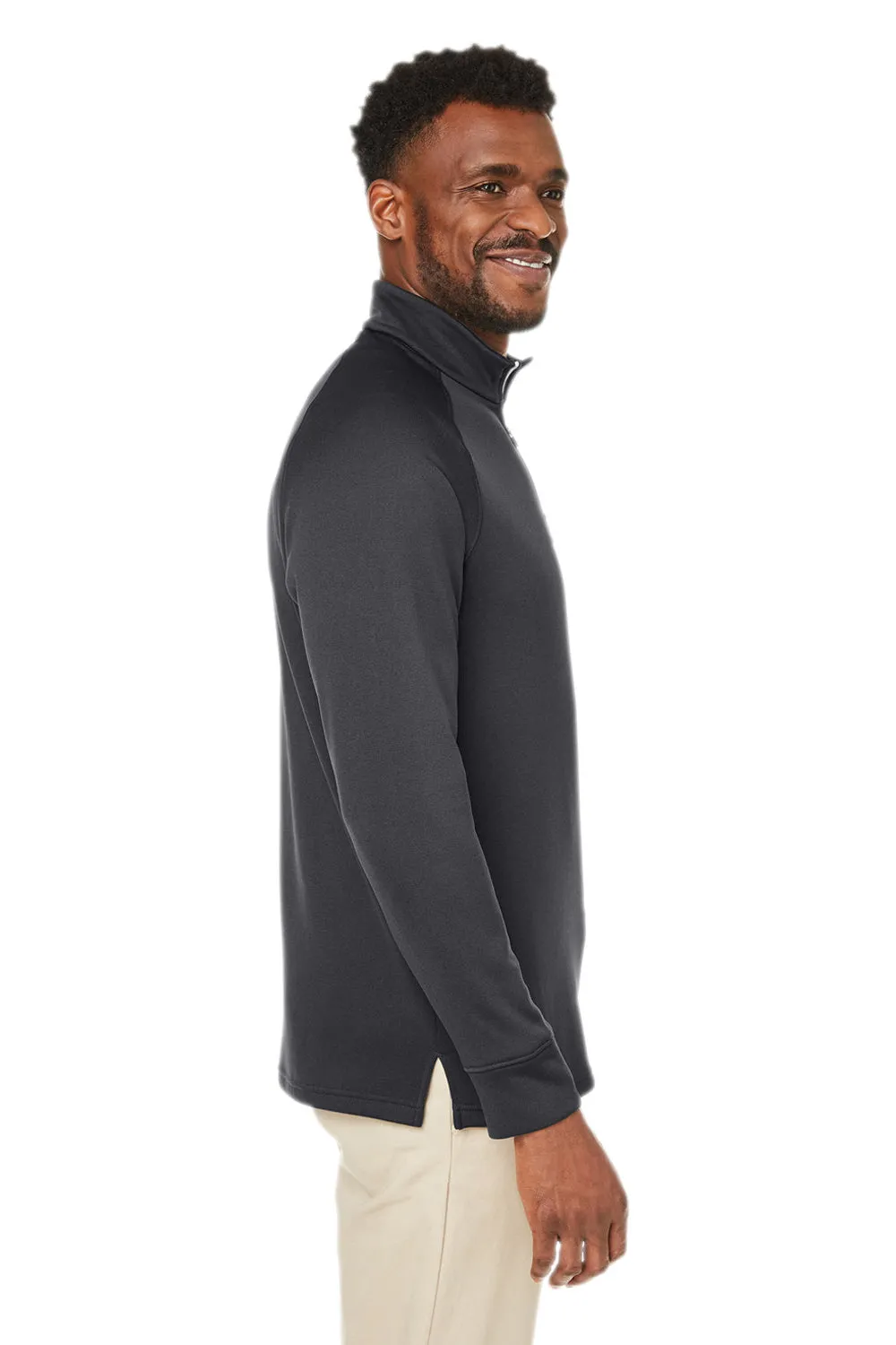 Core 365 Mens Fusion ChromaSoft Anti Static Fleece 1/4 Zip Sweatshirt w/ Pocket - Carbon Grey