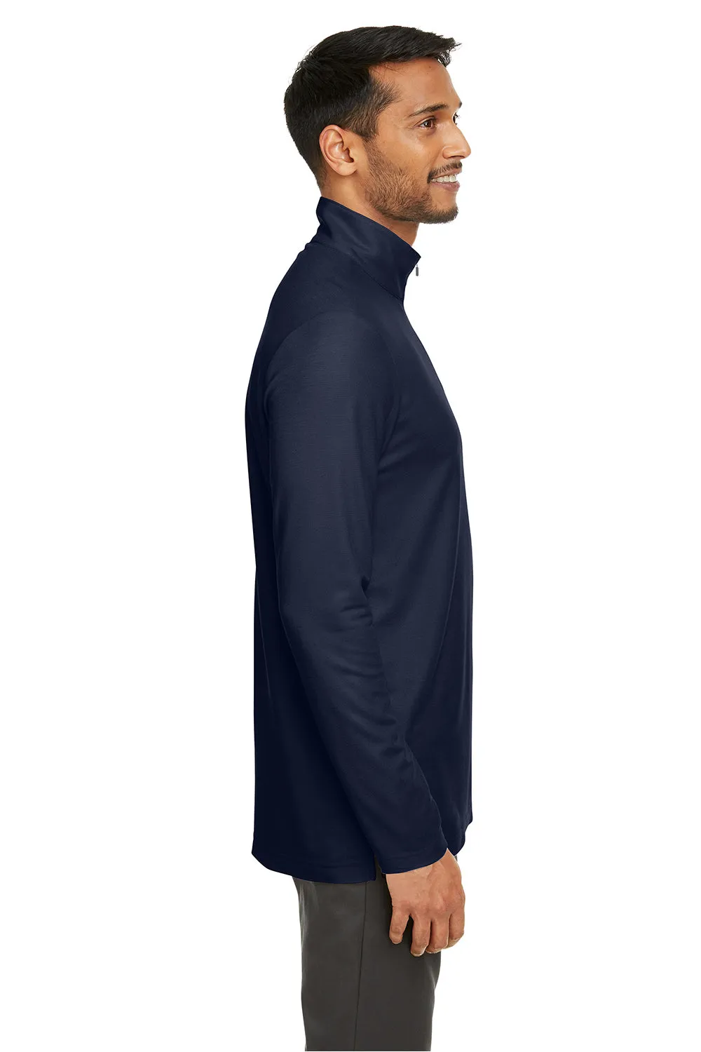 Core 365 Mens Fusion ChromaSoft Performance Moisture Wicking Pique 1/4 Zip Sweatshirt - Classic Navy Blue